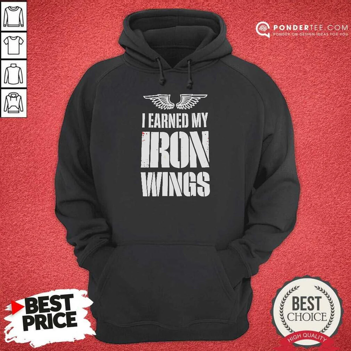 Official I Earned My Iron Wings Hoodie Official I Earned My Iron Wings Hoodie