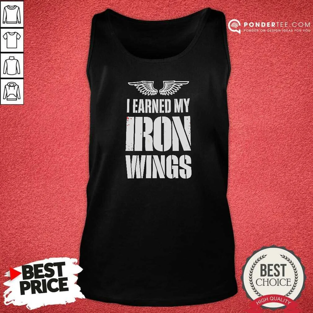Official I Earned My Iron Wings Aviation Pilot Tan Top Optimized