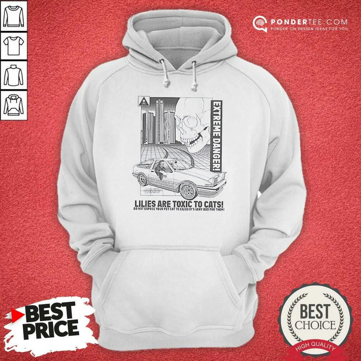 Pretty Lilies Are Toxic To Cats Extreme Danger Grim Reaper Toyota AE86 Drift Car Hoodie