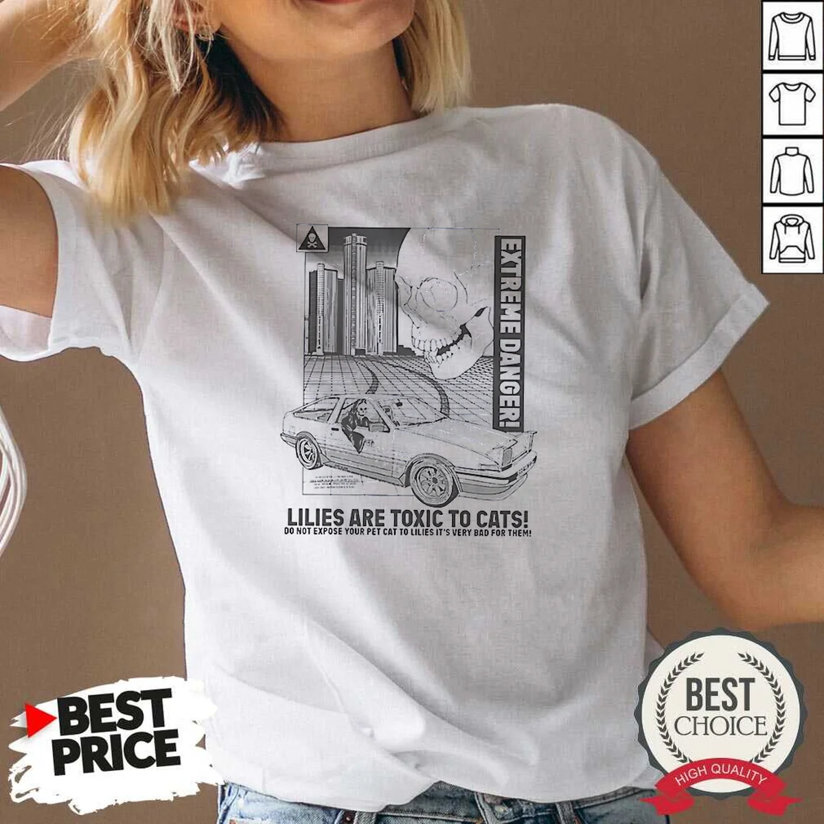 Pretty Lilies Are Toxic To Cats V-Neck Shirt Pretty Lilies Are Toxic To Cats V-Neck Shirt