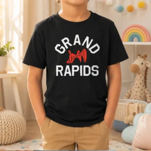 Funny Grand Rapids Michigan City Logo Kids T-Shirt