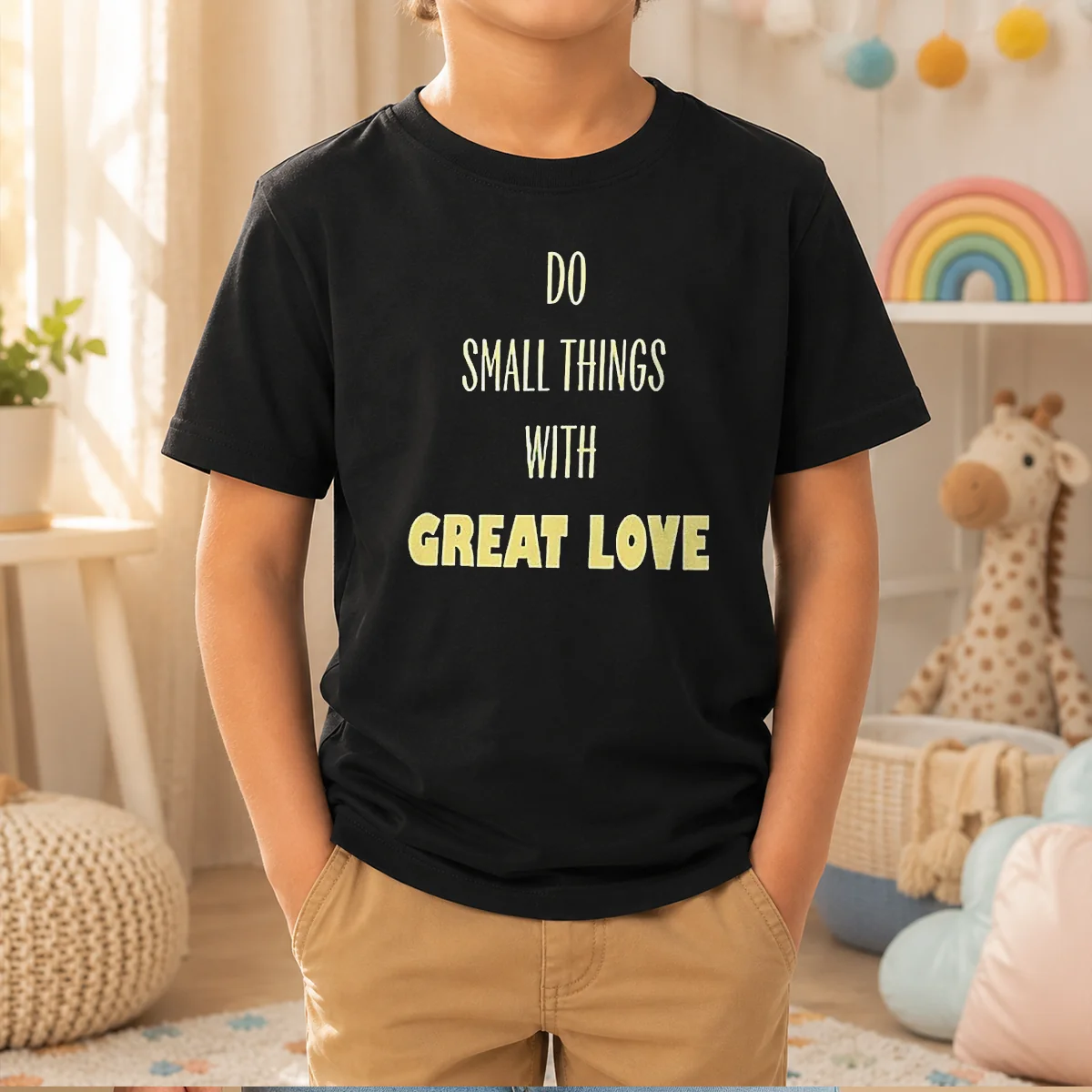 Good Do Small Things With Great Love Kids T-Shirt