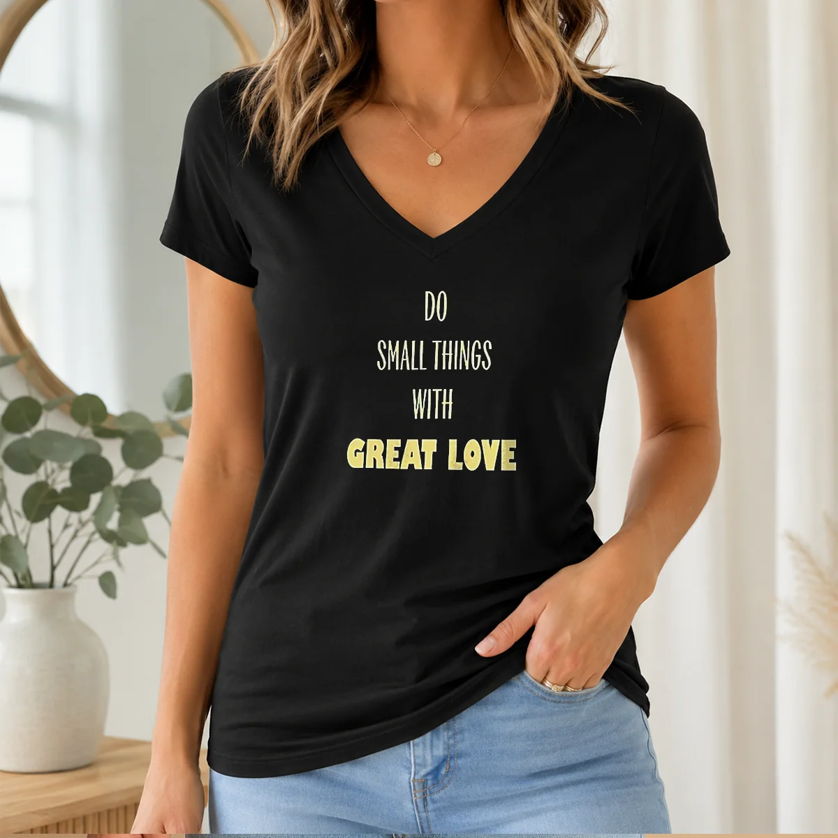 Good Do Small Things With Great V-Neck Shirt Good Do Small Things With Great V-Neck Shirt