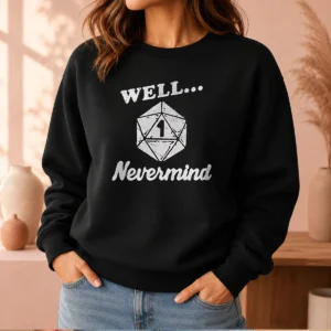 Good Well Nevermind D20 Dice Roll One Sweater