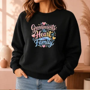 Nice Grandparents Day Heart Of Our Family Watercolor Sweater