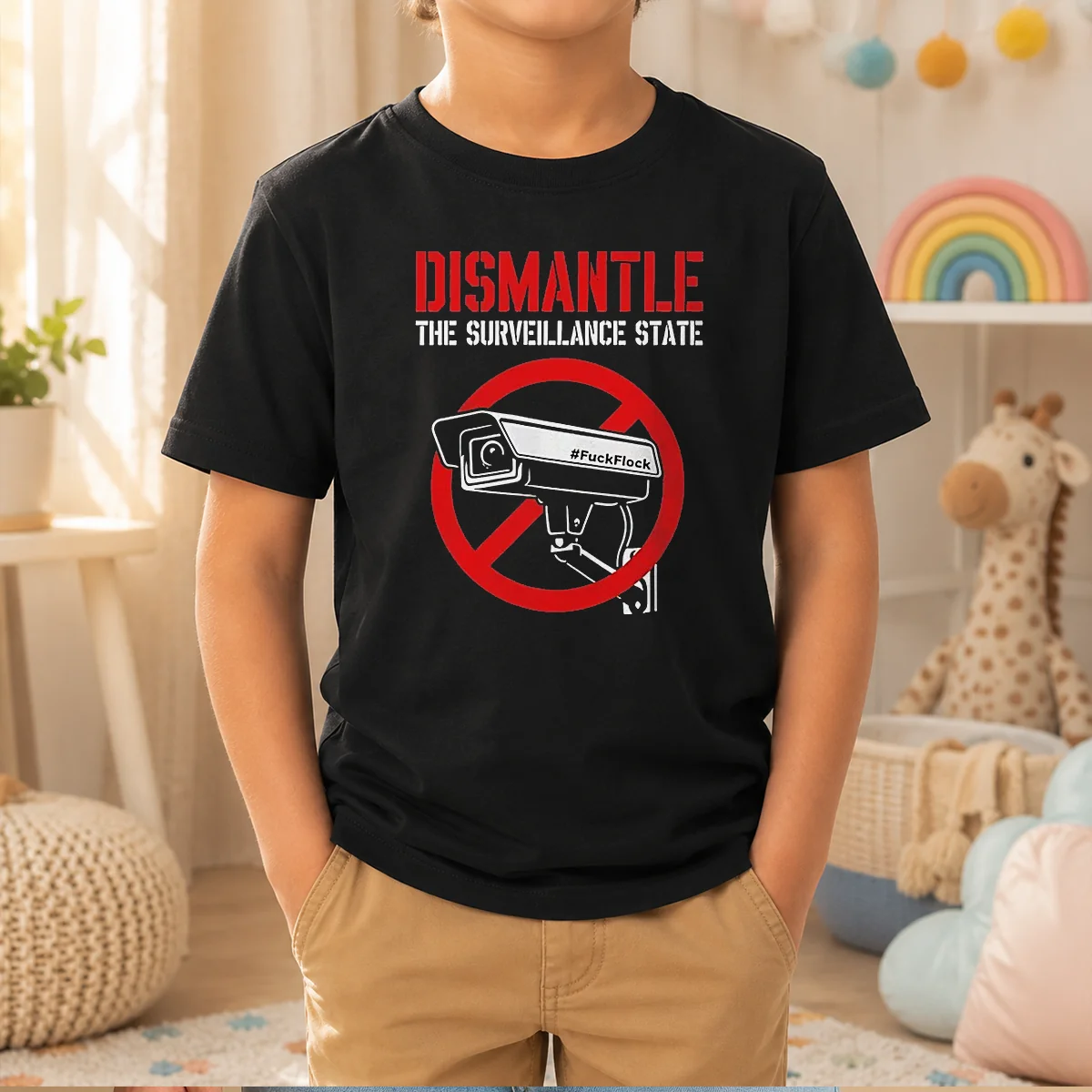 Official Dismantle The Surveillance State Kids T-Shirt