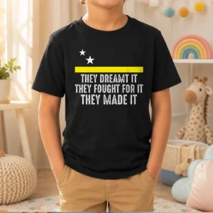Official Funny Uracao Flag They Dreamed It Fought For It Kids T-Shirt