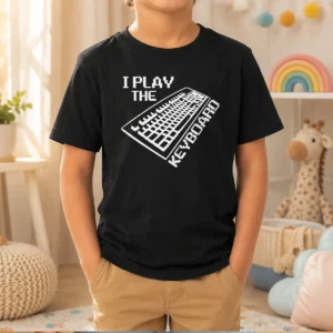 Original I Play The Keyboard Pixel Art Gamer Computer Kids T-Shirt