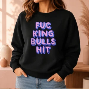 Pretty Awesome Fcking Bullshit Typography Funny Slogan Sweater