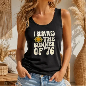 Pretty I Survived The Summer Of 1976 Retro Tank Top