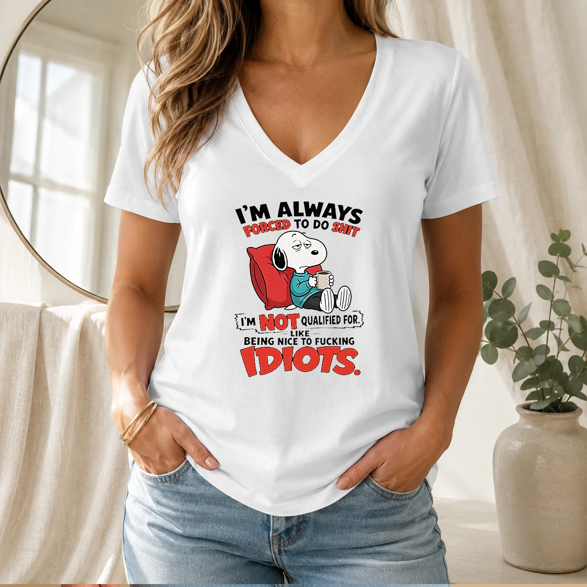 Pretty Im Always Forced To Do V-Neck Shirt Pretty Im Always Forced To Do V-Neck Shirt