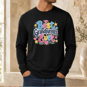 Pretty Nice Best Grandparents Ever Doodle Long Sleeve Shirt