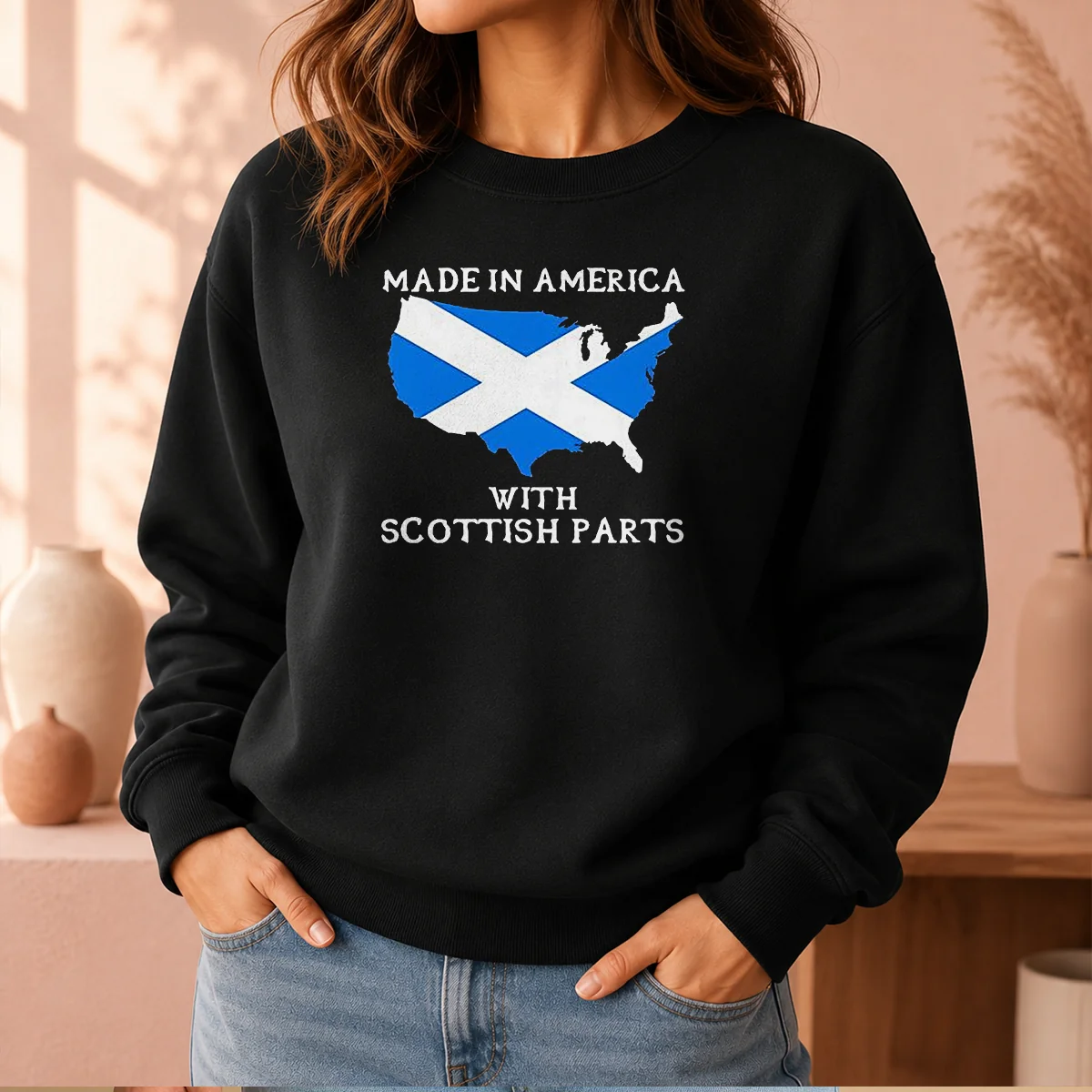 Pretty Scottish Heritage Made In America With Scottish Parts Sweater