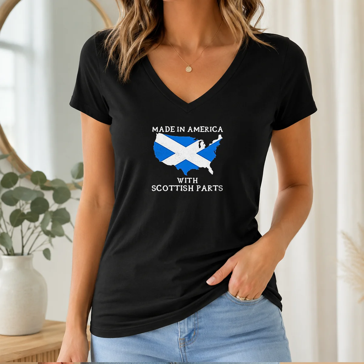 Pretty Scottish Heritage Made In America V-Neck Shirt Pretty Scottish Heritage Made In America V-Neck Shirt