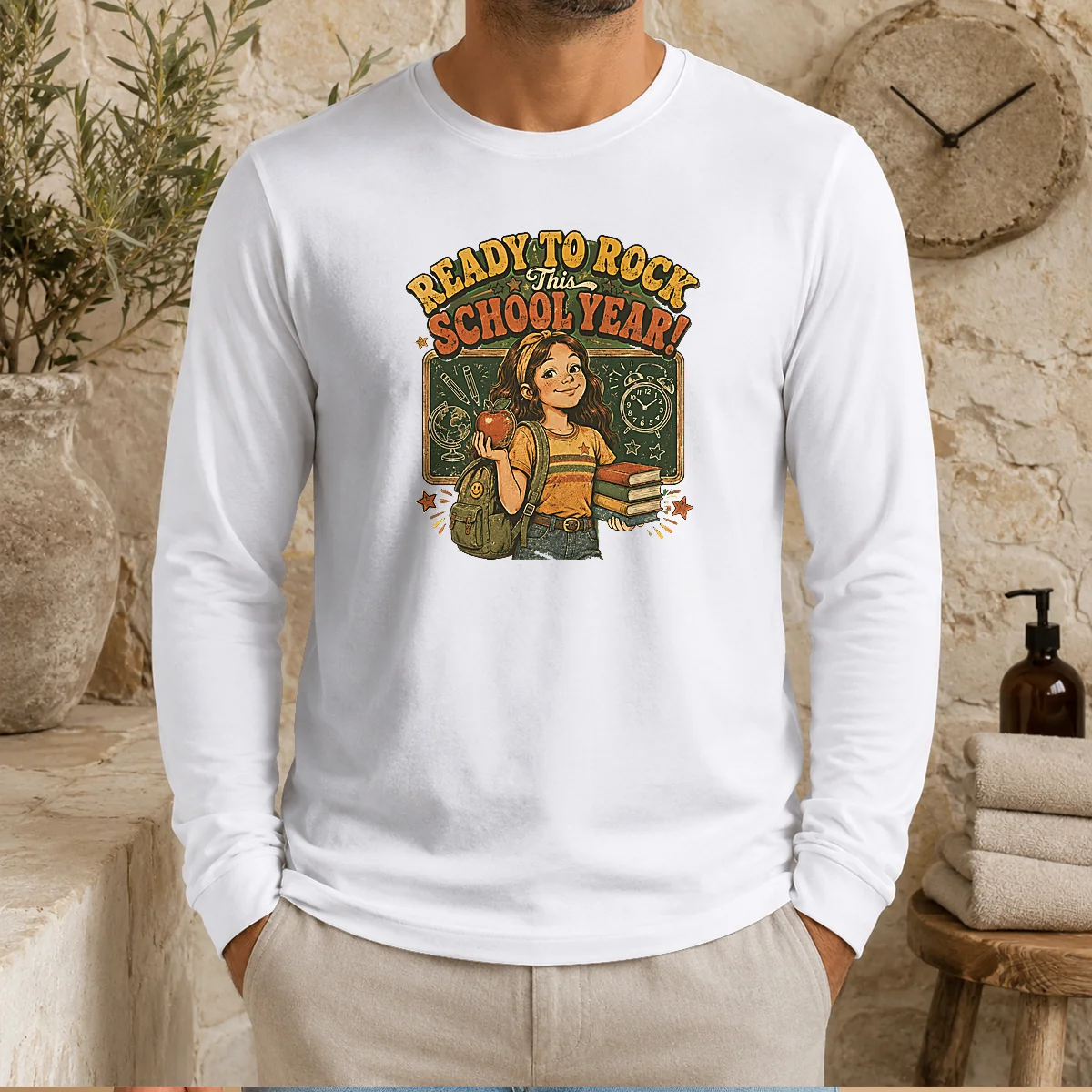 Hot Awesome Back To School Vintage Student Pride Long Sleeve Shirt