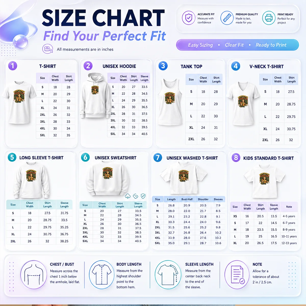 Hot Awesome Back To School Vintage Student Pride Size Chart Size chart for Hot Awesome Back To School Vintage Student Pride with measurements in inches and cm to help choose the right fit