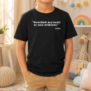 Nice Overthink And Dwell On Your Problems At 3 12am Kids T-Shirt