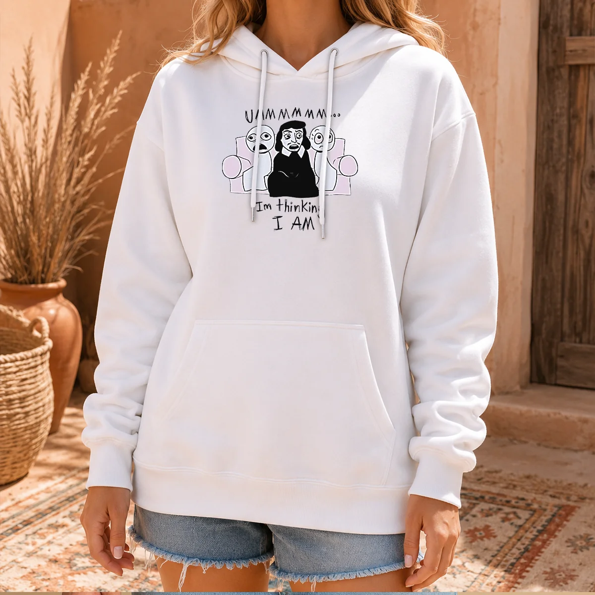 Nice René Descartes Ummmm Im Thinking I Am Meme Hoodie