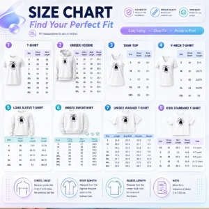 Size chart for Nice René Descartes Ummmm Im Thinking I Am Meme with measurements in inches and cm to help choose the right fit