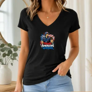Official Good American Labour Day Proud Worker Graffiti V-Neck Shirt