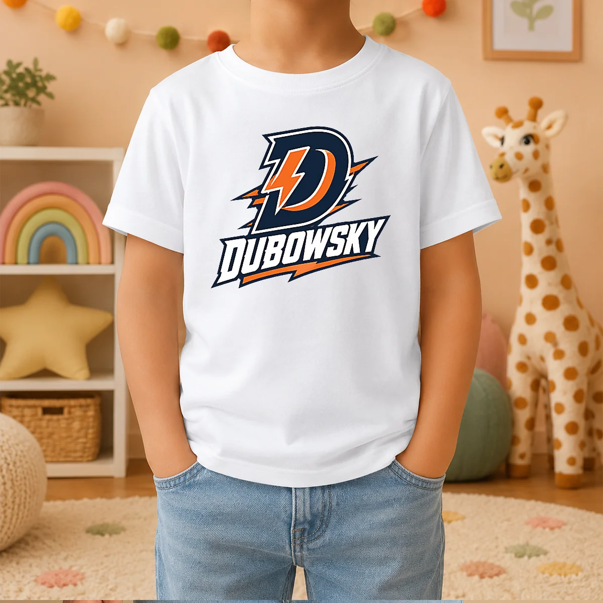 Original Dubowsky Lightning Bolt D Letter Esports Logo Kids T-Shirt