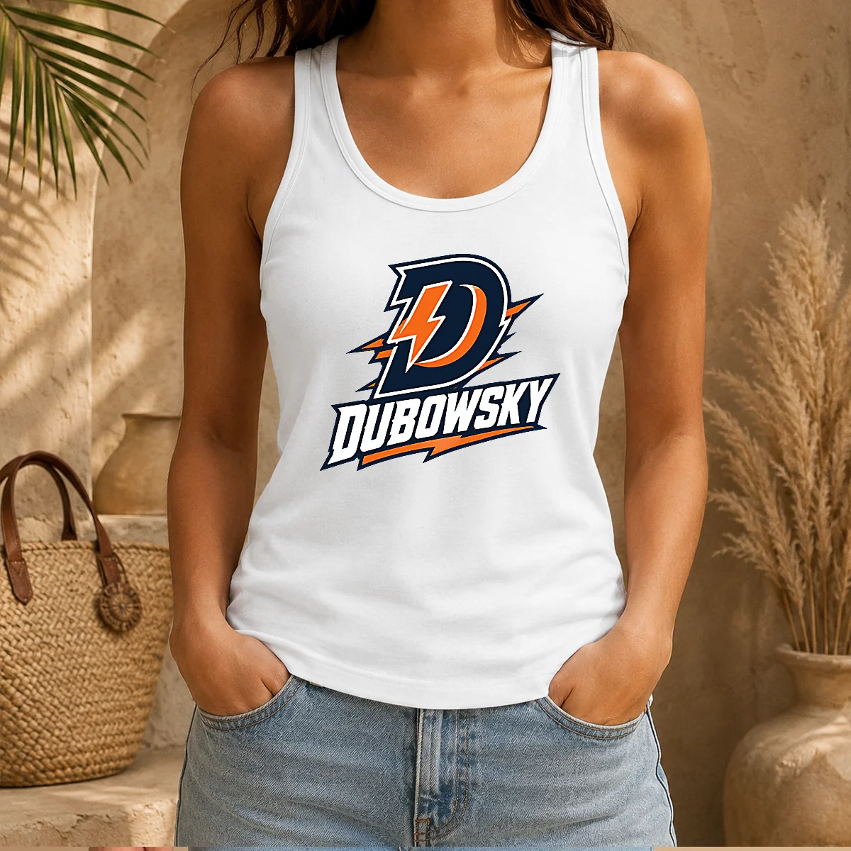 Original Dubowsky Lightning Bolt D Letter Esports Logo Tank Top