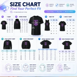 Size chart for Original RPG Mage Skull with measurements in inches and cm to help choose the right fit