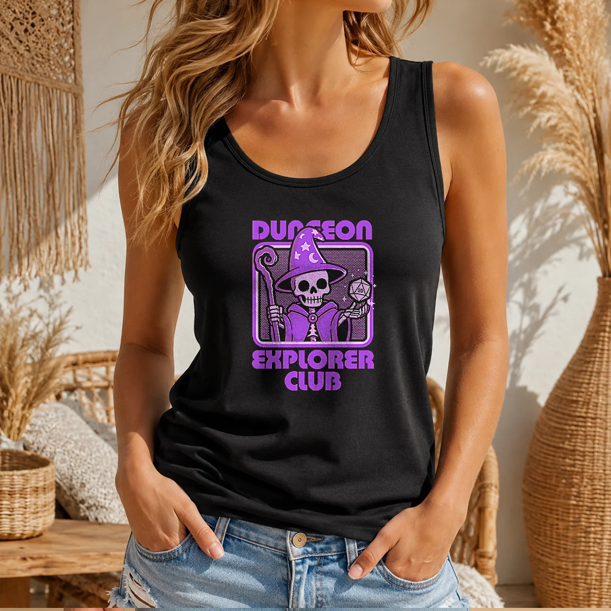 Original RPG Mage Skull Tank Top