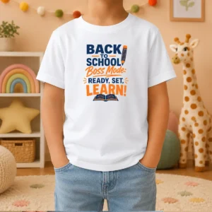 Pretty Premium Back To School Boss Mode Minimalist Typography Kids T-Shirt